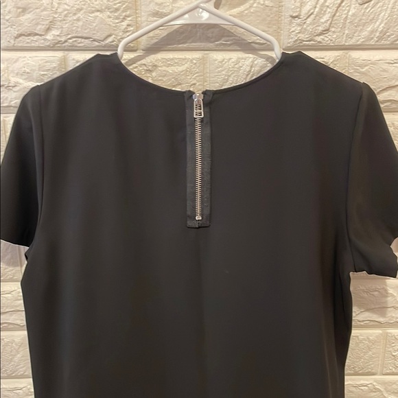 Madewell Black Short Sleeve Dress with Pocket - Picture 2 of 5